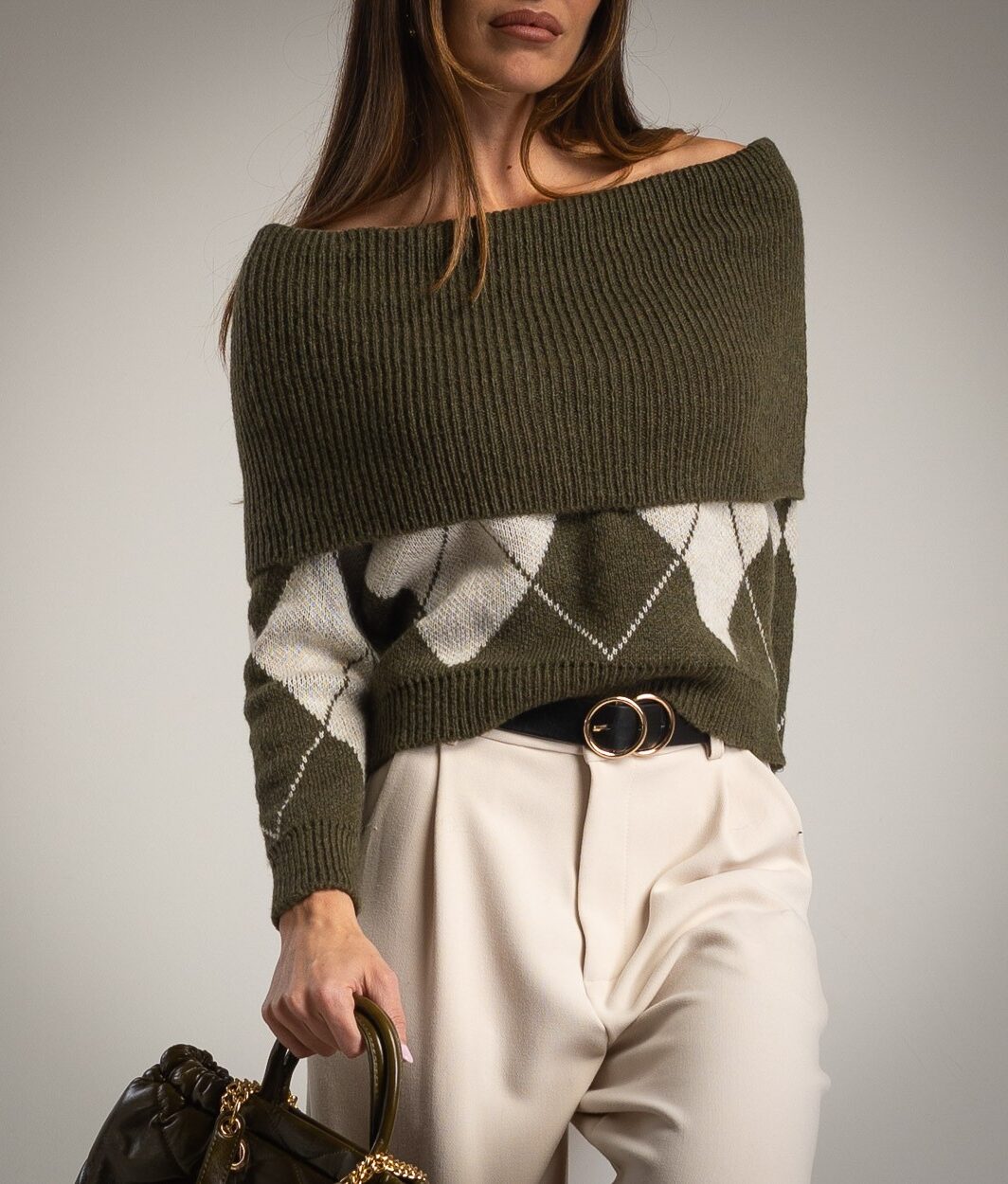 PULOVER RHOMBUS ALPACA WOOL